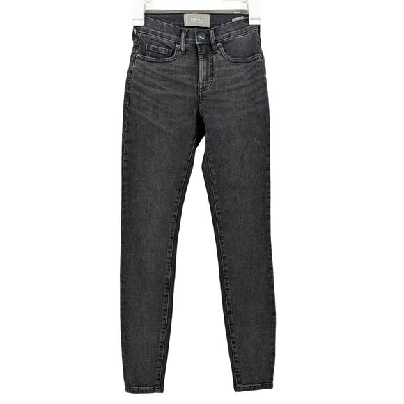 Everlane Skinny Jeans 23 Regular Washed Black Womens Mid Rise Stretch Slimming - Picture 1 of 11